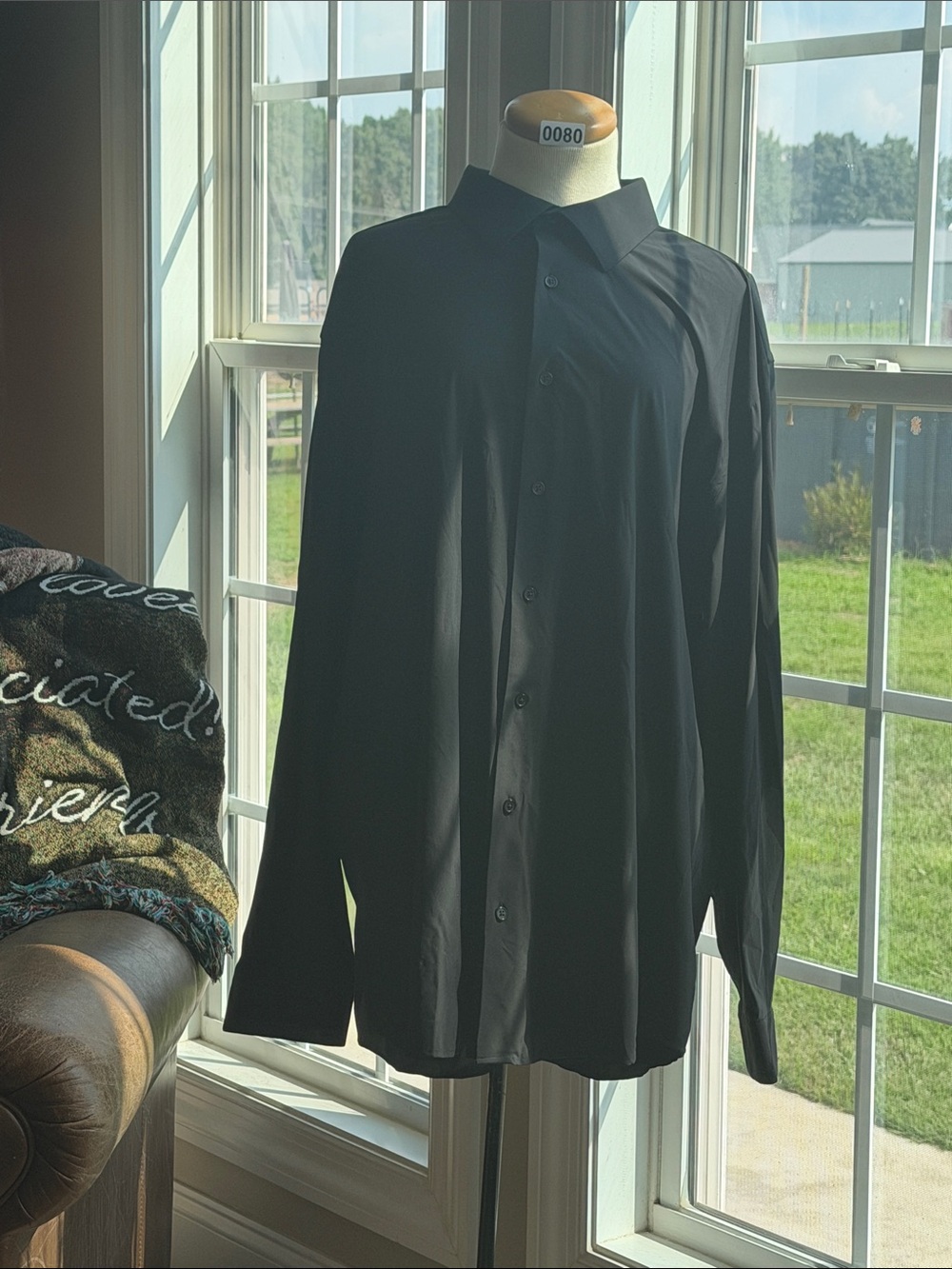 Collars and Co Black Long-Sleeve Dress Shirt — Modern Button-Up